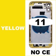 Back Housing Battery Cover For iPhone 11 + Middle Frame Chassis + with Side Buttons + SIM Tray + Adh