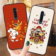Oppo reno 2 / oppo reno 2f Glass Phone Case Printed Happy New Year CNY 2024