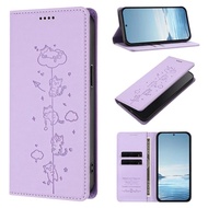 Leather Flip Wallet Case for Motorola Moto G14 G24 G34 G54 Power Edition G64 G64Y G84 5G with Card S