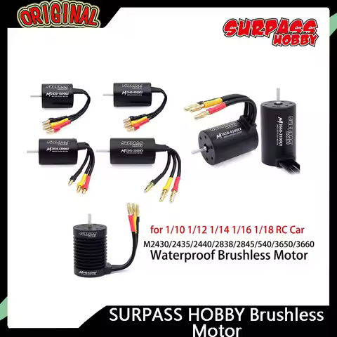 SURPASS HOBBY Waterproof Brushless Motor | M2430-M2845, 540, 3650-3660 for Wltoys 1/10-1/18 RC Car &