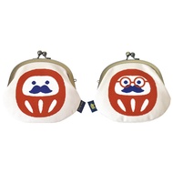 Ino-kichi Kyoto Daruma 3” Kiss Lock Pouch Made in Japan
