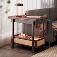 Solid Wood Cabinet Middle Ancient Side Table Trolley Foldable Coffee Table Small Table Bedside Bedro