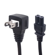 Right Angled 2 Prong Polarized AC Wall Power Cable for TVs,Sony PS1 PS2 NEMA 1-15P Male Plug to IEC 