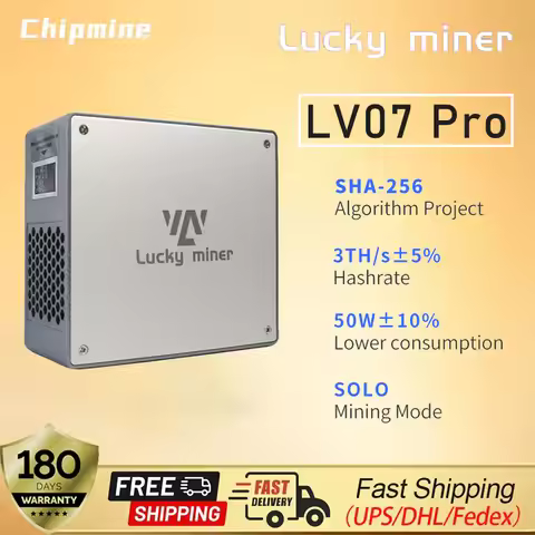 New Lucky Miner LV07 Pro 3th/s 50W Bitcoin Sha256 Miner Newest BTC Solo Lottery Crypto BTC Miner Wit