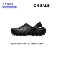 Authentic Crocs Echo Clog " Black " Sports Sandals 207937 - 001 Shopping Mall Same Style