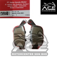 PAD SET, RR.(06435-K64-N01)100% ORI HONDA GENUINE PART  - CBR250RR