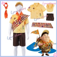 Disney Pixar's UP Cosplay Costume RUSSEL Cosplay Yellow Uniforms Hat Set Anime Party Carnival Costum