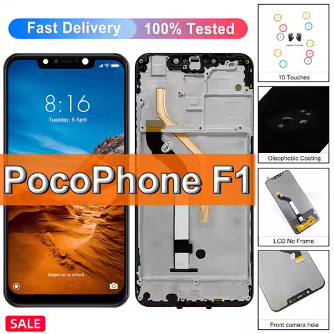 6.18" Display For Xiaomi Poco F1 LCD Touch Screen Replacement Digitizer Assembly For Mi Pocophone F1