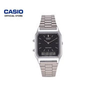 Casio Vintage AQ-230A-1 Silver Stainless Steel Band Men Watch / Women Watch