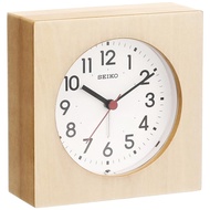 Seiko clock, wall clock, and table clock hybrid analog alarm with a wooden frame in brown, KR501B SEIKO