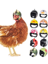 1入組隨機顏色雞頭盔有趣的頭飾寵物雞