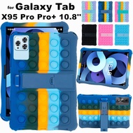for Galaxy Tab X95 Pro Pro+ 10.8 Inch Tablet PC Soft Bubble Stand Tablet Cover Case With Shoulder St