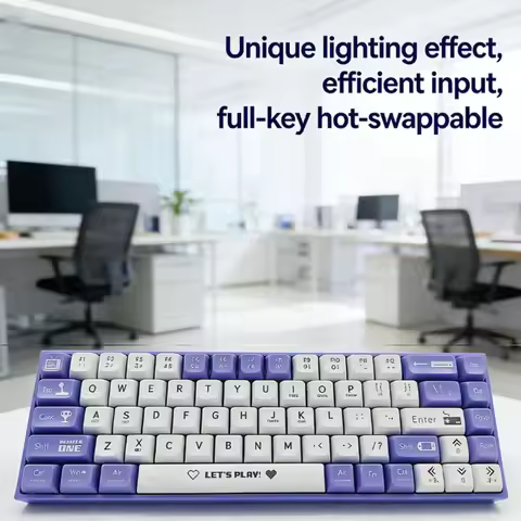 AK680 Wired Gaming Mechanical Keyboard 68 Hot Swappable Keys Ergonomic E-sports Office Keyboard for 