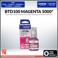 Brother Original Genuine Refill Ink BTD100 For T230 T430W T530DW T730DW T830DW T930DW