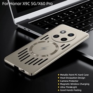 Thin&Light Metallic Paint Heat Dissipation Magnetic Suction Phone Case For Honor X9C X9D X60 Pro X70