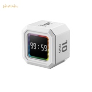 SHOUH Digital Flipping Timer, Gravity Sensing Rechargeable Pomodoro Timer Cube,  5/10/25/40min Rotat