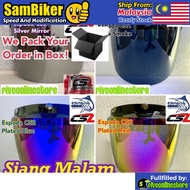 Espada CS2 Original Siang Malam 3 Button Visor Crystal Plated Red Gold / Blue / Dark Grey Smoke MS88