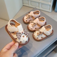 【Ready stock】Female Baby Sandals Style Small Floral Shoes Children Shoes Princess Shoes Calling Shoe