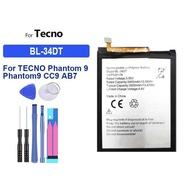 For Tecno Phantom 9 Phantom9 CC9 AB7 Camon 12 Pro CAMON12 Pro High-Efficiency Stable BL-34DT 3400mAh