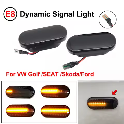 Dynamic LED Side Marker Signal Light Indicator Lamp For SEAT Leon 1P Ibiza Mk3 6L Mk4 6J Toledo Exeo