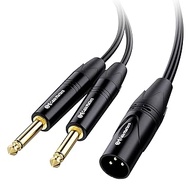 Cable Matters Dual 1/4 Inch to XLR Stereo Audio Splitter Cable 6.6 ft / 2m (XLR to 6.35mm Splitter A