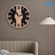 BALELI DEKOR BD6 Minimalist Wooden Wall Clock Roman Numerals Living Room Decoration Modern Wall Cloc