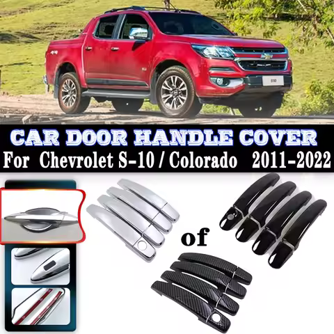 For Chevrolet S 10 S10 MK3 Colorado MK2 2011~2022 RG Car Door Handles Covers Exterior Scratch Protec
