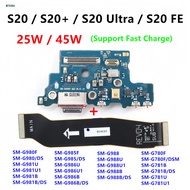 Charging Port Board For Samsung S20 Plus Ultra FE G981B G988B G986U G986B G981U Fast Charger Motherb