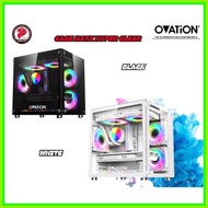⚽︎ ☎ ☍    DESKTOP GAMING CASE OVATION ONLY HYPER CLEAR WHITE /BLACK