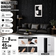Black Wood Grain Wallpaper 7m to/d 8m x 45cm