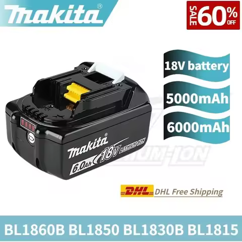 Original Makita 18V power tool Battery, for makita 18v drill BL LXT XPT DDF487 DTW700 DTD171 DGA404 