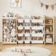 Combined Children's Toy Storage Cabinet with Plush Column Storage Box Picture Book Organizer Source