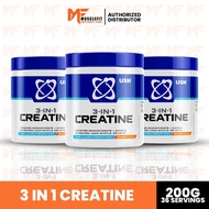 USN 3 In 1 Creatine Monohydrate 200 g With Flavor - Makanan Tambahan Kreatin