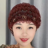 scarf kepala Muslim  Women's Hat, topi lace, topi penutup rambut, topi ibu