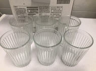 (SET OF 6)IKEA VARDAGEN Clear Everyday Glassware Cold Beverages Cafe Cup Juices Glass Coffee Glass G