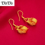 subang emas 916 Original Earrings Womens Knotted Circle Wedding Jewelry for a good friends birthday 