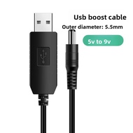 [Over 2 Pcs] 12V Booster Cable 5V to 12V 9V USB Adapter Cable Booster Cable DC5.5 Port Charging Cabl