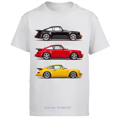 Car Racing Classic Graphic T Shirts Cotton Short Sleeve T-Shirts Oversize T-Shirts Summer Streetwear