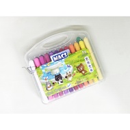Crayon Gel | Silky Crayon | Macs Crayons 24 Colors Washable Washable