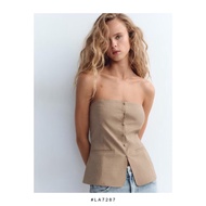 LA7287 - Beige Plaid | Blouse