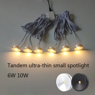 AC220V ไฟ LED 6W 10Wไฟสปอร์ตไลท์ Led คู่ติดพื้นผิวตู้โชว์โคมไฟฐานแสดงเครื่องประดับไฟฉายขนาดเล็กเพดาน