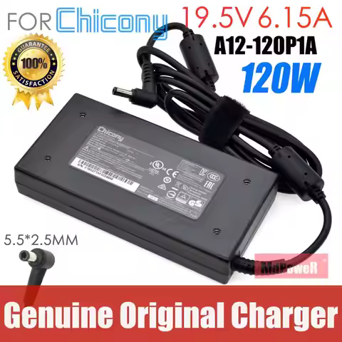 Genuine Chicony 19.5V 6.15A 120W Power supply for MSI GE60 GE70 GP60 PE62 GE72 GF63 16GH AC adapter 