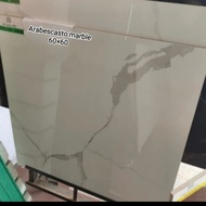 Granit lantai 60x60 motif putih Arabescato marble polish