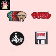 QQBcartoonLabel MF DOOM Brooches Enamel Pin Brooch Badge KMD Jay Dee J Dilla Madvillain Lapel Pins J