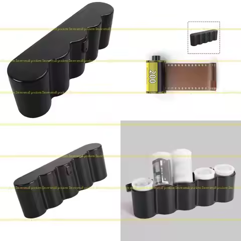 R1WD 35mm 135 Film Container Plastic Empty Black White Film Canister Container Canister Camera Reel 