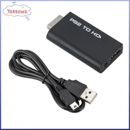 YVETTPH Converter, PS2 to HDMI 480i/480p/576i Adapter, Durable HD Cable 3.5mm Audio Output Game to H
