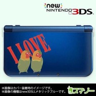 (new Nintendo 3DS 3DS LL 3DS LL ) インコ LOVE ラブ 動物 アニマル カバー