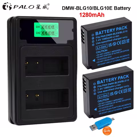 PALO DMW-BLG10E DMW BLE9 BLG10 Battery for Panasonic Lumix TZ100 LX100 GX7 GX80 TZ90 GX9 TZ80 TZ91 T