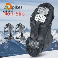 DOHOHPH 1Pair Ice Gripper Spike, Universal Shoe Covers 24 Teeth Ice Claw,  Anti-Slip Spike Spike Gri