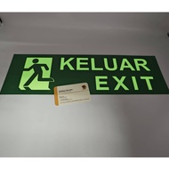 Sign Exit Keluar (Sticker & PVC Board)